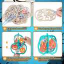 24 Pcs Halloween Wooden Crafts Kits Pumpkin DIY Unfinished Pumpkin Pieces 3D Coloring Blank Wood Cutouts Freestanding for Table Decorations Classroom Arts Party(7.87" X 6.69",Whimsical)