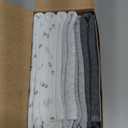 Organic Burp Cloths Baby Boy, Girl - 6-Pack Large Cotton Burping Cloths for Babies, Spit Up Rags, Super Absorbent, Ultra Soft Newborn Rag, Gender Neutral, Machine Washable, Durable (Neutrals)