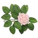 25pcs Artificial Roses, Light Pink Fake Bulks Box for DIY Wedding Bouquets Bridal Shower Centerpieces Party Decorations