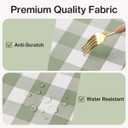 Checkered Tablecloth Rectangle Gingham Table Cloths Waterproof Wrinkle Free Buffalo Plaid Table Covers Washable for Dining, Parties & Outdoor Picnic(Sage Green,60" Round)
