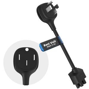 NEMA 14-50 Adapter for Tesla Gen 2/Gen 3 Mobile Charger, 240V 32 Amp Portable Charging Cord, 10 Inch Length (NEMA 14-50)