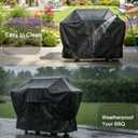 NettyPro Grill Cover Heavy Duty Waterproof 56 inch, Outdoor 2-3 Burners Gas BBQ Cover for Outside Weber, Char-Broil, Brinkmann, Nexgrill Barbecue, Black