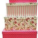 Elegant Decorative Themed Extra Large Nesting Gift Boxes -6 Boxes- Nesting Boxes Beautifully Themed and Decorated - Perfect for Gifts or Simple Decoration Around the House! (Flower)