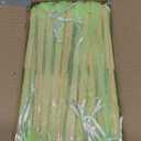50pcs Paper Hand Fan with Organza Bags Bamboo Handheld Folding Fan DIY Decorative Wedding Party Favors (Light Green)