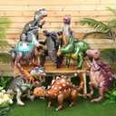 Vinsot 8 Pack 39 Giant Inflatable Dinosaur Toy for Birthday Party Decorations 3D Dinosaur Balloons Self Standing Dino Aluminum Foil Balloons for Garden Jungle Party Gift Photo Prop Supplies(Classic)