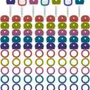 Blulu 80 Pieces 1Inch Colored Key Covers Caps Tags Covers Set Plastic Key Color Identifier Rings Toppers(Retro Color)