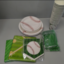 Baseball Birthday Party Pack, Dinnerware Set and Banner (Serves 24, 170 Pieces)