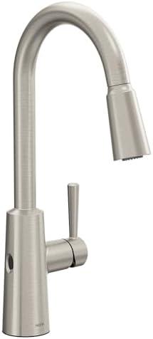 Moen Riley Spot Resist Stainless Hands-Free Touchless Sensor Single Handle Pull Down Kitchen Faucet, 7402EWSRS