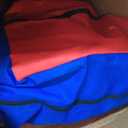 Giant 4 Row Game with Carrying Bag and Mesh Fabric .Giant 4-to-Score Game Set Suitable for Indoor and Outdoor Holiday Parties and Family Gatherings. Blue red, Large