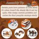 3D Wooden Puzzles for Adults, Gifts for Men, Women Teen 274 PCS Pumpkin Carriage Puzzle Kit Model with Lights, Music Box & Running Carriage, Boo Basket Stuffers Gift