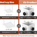 3.15" Diameter College Dorm Bed Risers for Square Wooden Bed Frame（4 Pack）