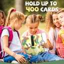 Collectible Trading Card Binder, 400 Pockets Card Holder with 50 Removable Sleeves, Portable Collection Binder Album Book Case Storage, Zipper Card Protective Sleeves for TCG, Sports Card (First Opportunity Camo)