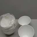 Posh Setting - White Plastic Serving Bowls for Party Angled Bowls Disposable Chip Bowls Candy Bowls for Party Table Salad and Fruit Bowls for Party Wedding Serving Bowls-White, 20 OZ, 5 Pack