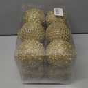 3.15" Christmas Ball Ornaments Glitter Shatterproof Christmas Tree Ornaments Sequin Xmas Hanging Balls Decorations for Wedding Party Holiday(Gold, 12pc-8cm)