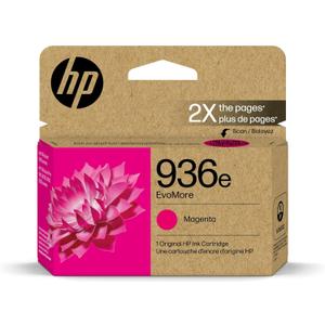 HP 936e EvoMore High Yield Magenta Ink Cartridge | Works OfficeJet 9120 Series, OfficeJet Pro 9100 Series, OfficeJet Pro Wide Format 9700 Series | Carbon Neutral | 4S6V4LN