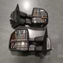 ECCPP Rear View Mirrors Towing Mirrors fit for 2017-2019 for Ford for F250 for F350 for F450 Super Duty with Power Heated Turn Signal lamp Auxiliary Lamp Blind spot Temperature Sensor