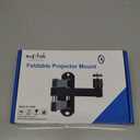 suptek Universal Foldable Projector Wall Mount - Adjustable Bracket for Projectors, Compatible with 1/4", M4 & M6 Screws, Heavy-Duty & Space-Saving Design, Black, MA1330YT (6.6lbs capacity)