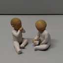 Two Together Painted Figure