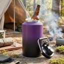 Kerilyn Insulated Gallon Jug with Handle, One Gallon, 128oz Stainless Steel, Large Double Vacuum Water Bottle for Hot & Cold Drinks, Wide Mouth, Sweat Proof, Great for Travel, Camping, Purple Gradient