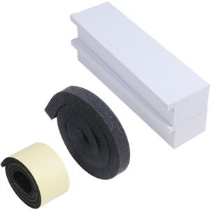 Foam Insulation Side Panels for Midea U-Shaped Window AC - Seal & Protect Kit with Weatherproof Tape, Blocks Drafts/Noise (Fits All U Shaped Window AC)