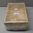 Rattan Storage Basket Wooden Box Wooden Storage Bins Rustic Boho Farmhouse Home Decor Tabletop Desk Shelf Organizer (Original)