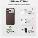 MOFT for iPhone 17 Pro Case- MOVAS Snap Case, MagSafe Compatible, Soft-Touch Vegan Leather, Classic Minimalist Design, Lightweight, Stain-Resistant & Camera Protection, Brownie