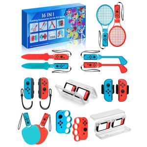 16in1 Switch Sports Accessories for Nintendo Games: Family Party Switch Games Accessories Bundle Kit for Nintendo Switch/OLED Kids Sports Games