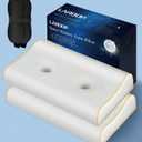 Memory Foam Contour Pillow for Neck Pain Relief/Neck Support, Cooling Cervical Neck Pillow for Side Sleeper/Sleeping, Ergonomic Sleep Apnea Orthopedic Anti Snore Therapeutic Pillows for Back Sleepers (2 Pack (23.62*13.78*4.72/3.54 In), Grey & White)