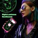 Rancase for iPhone Air Case,Three Layer Heavy Duty Shockproof Protection Hard Plastic Bumper +Soft Silicone Rubber Protective Case for Apple iPhone 17 Air 6.5 inch,Glow in The Dark-Hot Pink