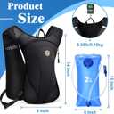 Hydration Backpack with 2L Water Bladder Bag, Lightweight and Breathable Running Vest for Men, Adjustable Chest Straps Water Pack for Cycling Hiking Climbing Outdoor