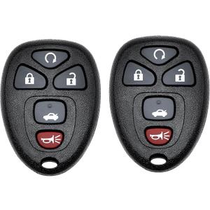 Vurkcy Key Fob Replacement for 06-10 Chevy Cobalt/ 04-12 Malibu/ 07-09 Pontiac G5/ 05-10 G6/ 05-08 Grand Prix/ 07-10 Saturn Aura Sky/ 05-09 Buick Lacrosse Car Keyless Remote, KOBGT04A, 5 Btn, 2Pcs