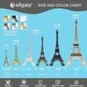 allgala 15" Eiffel Tower Statue Decor Alloy Metal, White