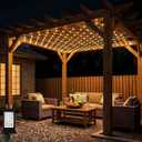 LitHome 10 x 10FT Gazebo Net Lights Outdoor, 280 LED Gazebo Lighting Waterproof, 8 Modes Connectable Christmas Net Lights with Timer, Warm White Mesh Light Plug in for Bushes, Pergolas, Backyard Decor