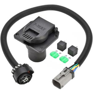 55243 7-Pin Trailer Wiring Plug Harness Compatible with Ford F250 F350 F450 F550 Super Duty 1999 2000 2001