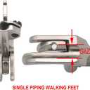 CKPSMS brand-6SET piping walking feet Compatible with/Replacement for CONSEWBrand 206RB 225 226R JUKI brand LU-562/563/1508 Single needle walking foot industrial machine(S32 1/8+3/16+1/4+5/16+3/8+1/2)