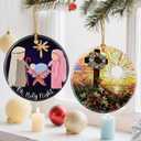3 x Nativity Scene Christmas Ornament, Jesus Birth Christmas Ornament, Holy Family Decoration, Religious Holiday Decor | Gifts for Christian, Gifts for Religious Women - Style H