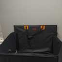 FURTIME Large Dog Car Seat, Upgraded PU Leather Back Seat Extender with Hard Bottom, Waterproof Pet Car Seat Cover for Medium Sized Dog, Pet Hammock for Cars, SUVs, Trucks (Black)