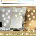 Smart LED Chandelier 8-Light Gold Modern Pendant Light | APP/Remote Control, Color Temperature & Brightness Dimmable, Height Adjustable, Fit for Flat/Slanted/Vaulted Ceiling