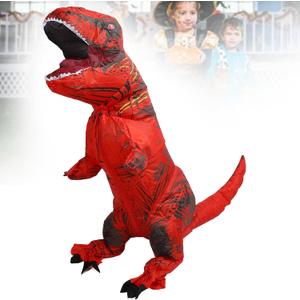 Inflatable Dinosaur Costume,Dinosaur Inflatable Costume T Rex Costume for Adult Halloween Costume Funny Blow up Costume for Halloween Party Cosplay (Red)
