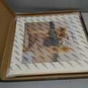 FOLKOR LIFE 16x16 Metal Picture Frame with Mat for 12x12, Antique Brass
