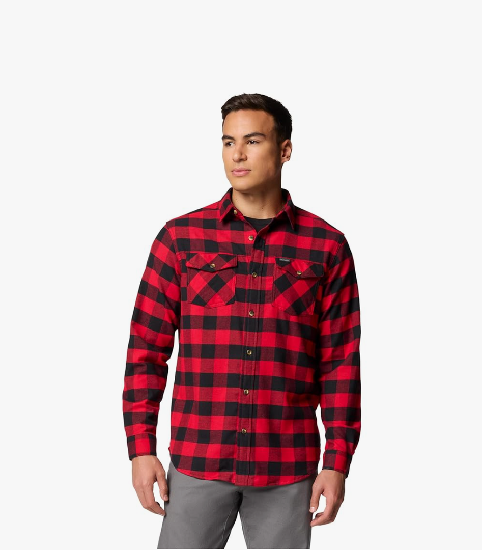 Columbia Men's Bearmouth Springs Roll Up Long Sleeve Flannel Shirt L