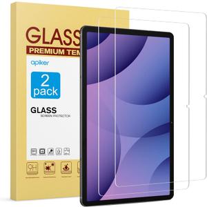 apiker [2-Pack] Screen Protector for Samsung Galaxy Tab S10 Plus/S9 Plus/S9 FE Plus/S7 FE 5G/S8 Plus 12.4 inch, 9H Tempered Glass with S Pen & Case Compatible