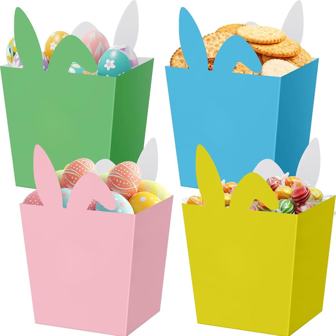 FunooFuno 24 Pcs Pastel Party Favor Treat Boxes Mini Pastel Candy Gift Boxes Candy Popcorn Goodie Cookies Snack Gift Container for Birthday Wedding Baby Shower Party Supplies, 1 Count