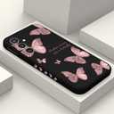 for Galaxy S23 FE Case, Creative Side Print Design for Samsung S23 FE 5G Case Soft Silicone Rugged Protective Bumper S23 FE Phone Case-Butterfly Black