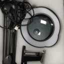 Upgraded 15X 10X Magnifying Glass with Light and Dust Cover, Clamp on Lighted Magnifier 84 LED 5 Color Dimmable Hands-Free Magnifying Glass Desk Lamp for Reading Craft Hobby Close Work