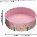 Folding Non Inflatable Swimming Pool, Home Swimming Pool, Mesh PVC Material, Suitable for Backyard Swimming Pool (Pink, 35inch)