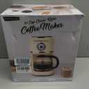 Nostalgia Classic Retro 10 Cup Coffee Maker - One-Touch Drip Brew, Reusable Filter - Anti-Drip, Auto Shutoff, & Time Display - Dishwasher Safe 50 oz Carafe - Cream