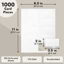Best Paper Greetings Blank Business Card Paper Sheets - 3.5 x 2 In, White, 100 Sheets (1000 Perforated Blanks) - Printable & Perforated Business Card Stock Paper