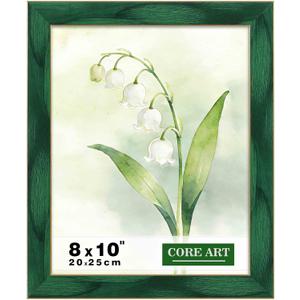 CORE ART 8x10 Picture Frame Green Photo Frame, 8 by 10 Colorful Frame with HD Plexiglass, Wall or Tabletop Display