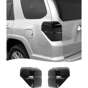 Voodonala for 4Runner Tail Light Cover, Smoked Rear Light Trim Guards Tint Compatible with Toyota 4Runner Accessories 2010-2013, Smoke Black